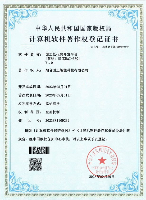 國工低代碼開發(fā)平臺 V1.0